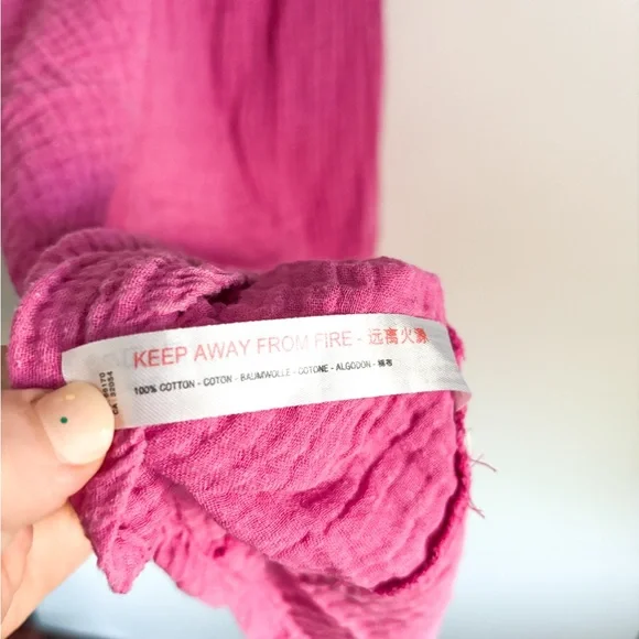 Anthropologie Gauze Braided High Neck Swim Coverup Size Small Cotton - Picture 5 of 9